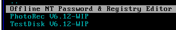Open Offline NT Password & Registry Editor..